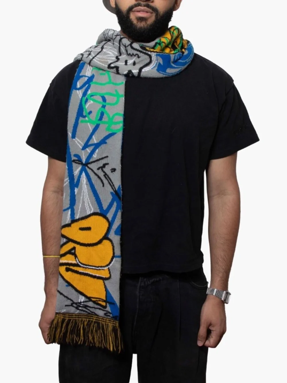 Barragan Graffiti Knit Scarf